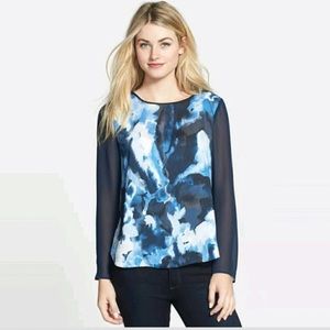 DKNY watercolor blouse